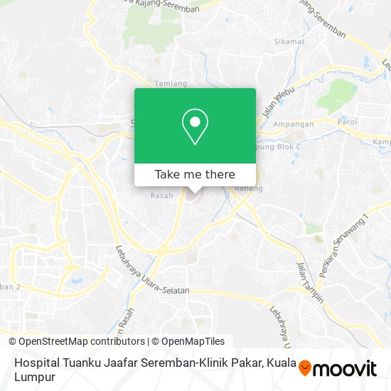 Hospital Tuanku Jaafar Seremban-Klinik Pakar map
