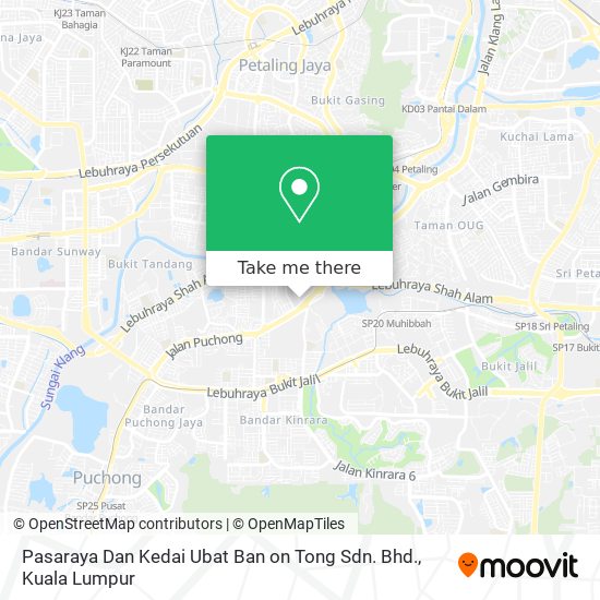 Peta Pasaraya Dan Kedai Ubat Ban on Tong Sdn. Bhd.