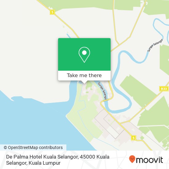 Peta De Palma Hotel Kuala Selangor, 45000 Kuala Selangor