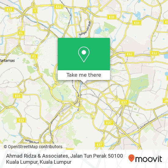 Ahmad Ridza & Associates, Jalan Tun Perak 50100 Kuala Lumpur map