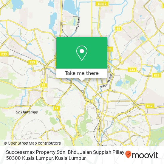 Successmax Property Sdn. Bhd., Jalan Suppiah Pillay 50300 Kuala Lumpur map