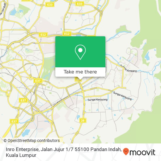 Inro Enterprise, Jalan Jujur 1 / 7 55100 Pandan Indah map