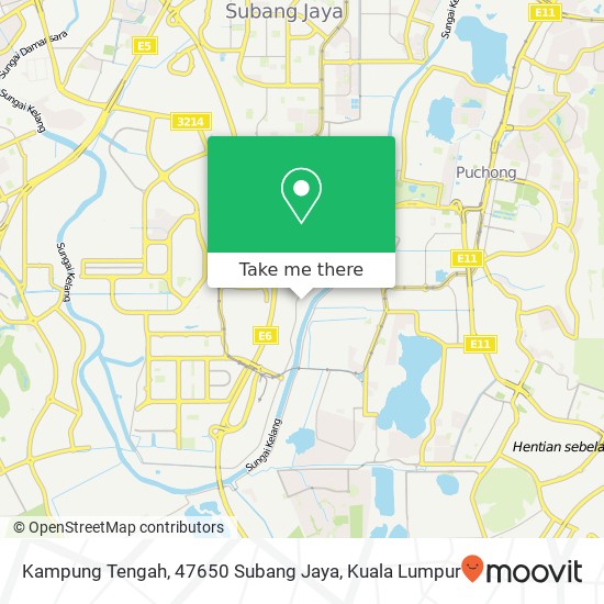 Peta Kampung Tengah, 47650 Subang Jaya