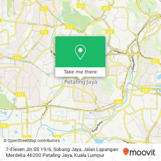 7-Eleven Jln SS 19 / 6, Subang Jaya, Jalan Lapangan Merdeka 46200 Petaling Jaya map