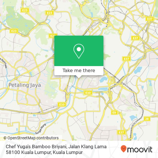 Chef Yuga's Bamboo Briyani, Jalan Klang Lama 58100 Kuala Lumpur map