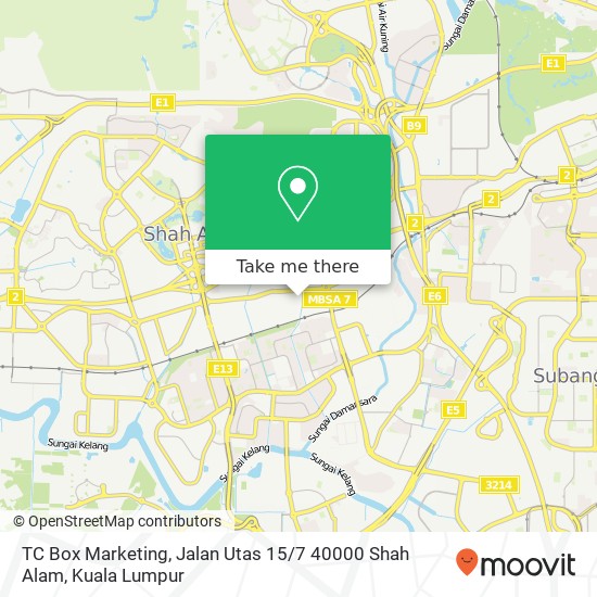 TC Box Marketing, Jalan Utas 15 / 7 40000 Shah Alam map