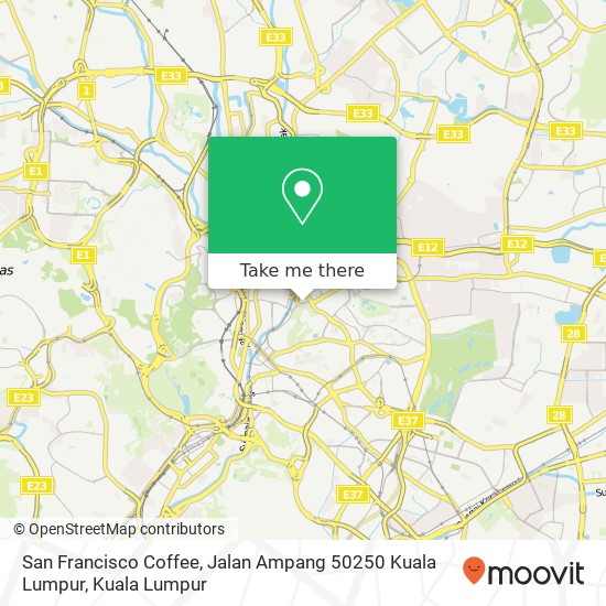 San Francisco Coffee, Jalan Ampang 50250 Kuala Lumpur map