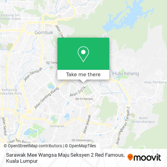 Sarawak Mee Wangsa Maju Seksyen 2 Red Famous map