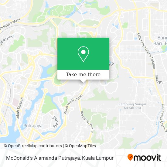 Peta McDonald's Alamanda Putrajaya