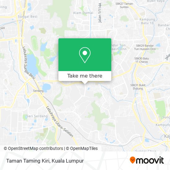Taman Taming Kiri map