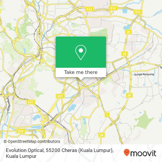 Peta Evolution Optical, 55200 Cheras (Kuala Lumpur)