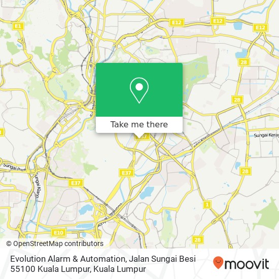 Peta Evolution Alarm & Automation, Jalan Sungai Besi 55100 Kuala Lumpur