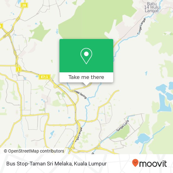 Bus Stop-Taman Sri Melaka map