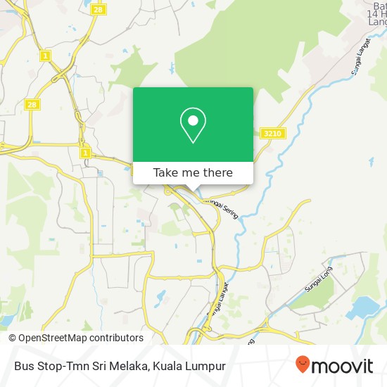 Bus Stop-Tmn Sri Melaka map