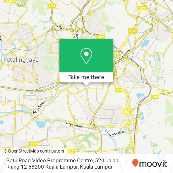 Peta Batu Road Video Programme Centre, 520 Jalan Riang 12 58200 Kuala Lumpur