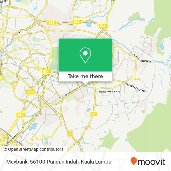 Maybank, 56100 Pandan Indah map
