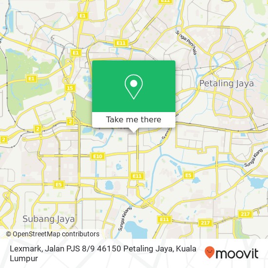 Lexmark, Jalan PJS 8 / 9 46150 Petaling Jaya map