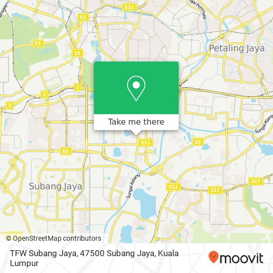 Peta TFW Subang Jaya, 47500 Subang Jaya