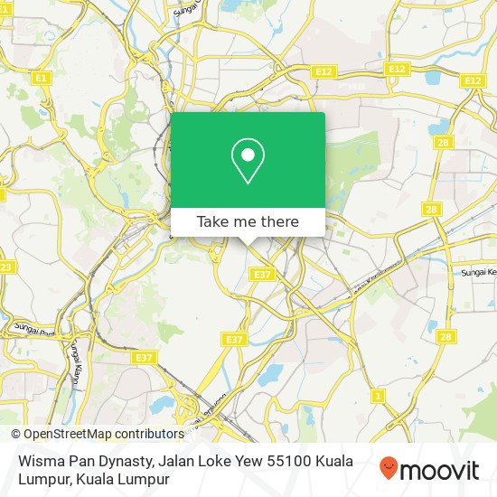 Wisma Pan Dynasty, Jalan Loke Yew 55100 Kuala Lumpur map