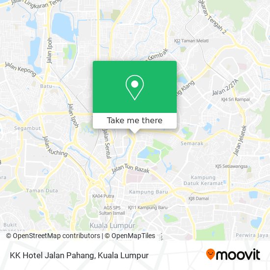 Peta KK Hotel Jalan Pahang