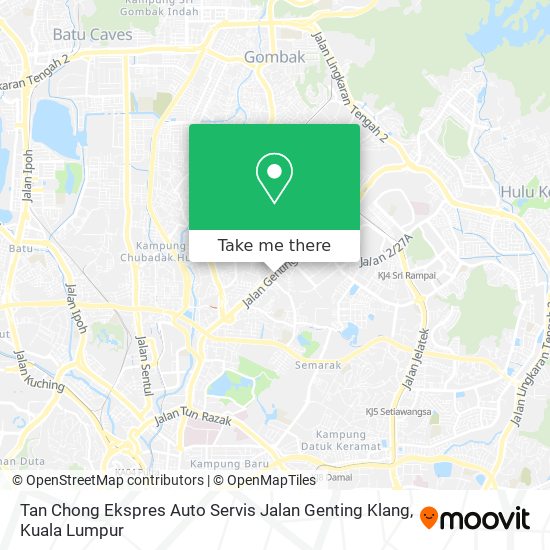 Peta Tan Chong Ekspres Auto Servis Jalan Genting Klang