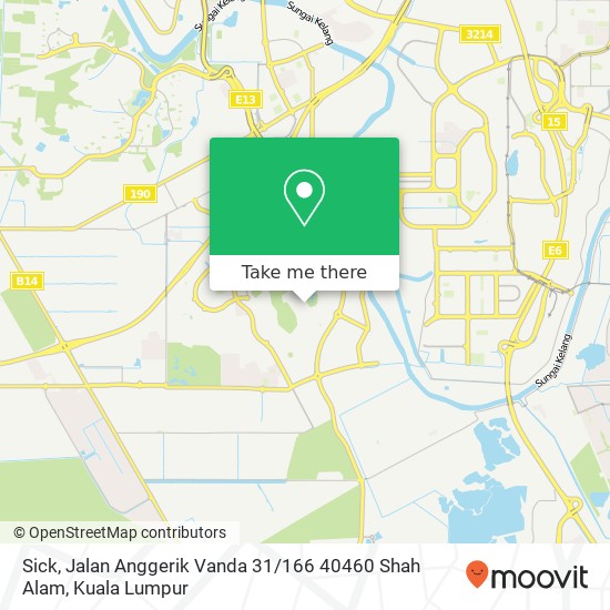 Peta Sick, Jalan Anggerik Vanda 31 / 166 40460 Shah Alam