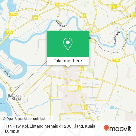 Peta Tan Kaw Koi, Lintang Menalu 41200 Klang