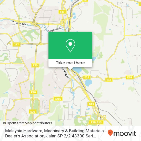 Peta Malaysia Hardware, Machinery & Building Materials Dealer's Association, Jalan SP 2 / 2 43300 Seri Kembangan