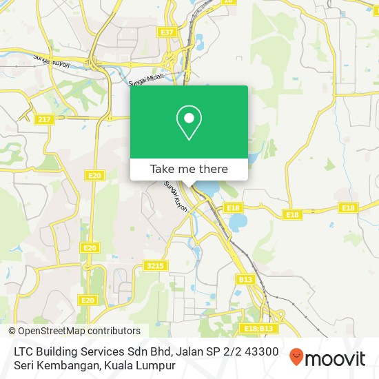 Peta LTC Building Services Sdn Bhd, Jalan SP 2 / 2 43300 Seri Kembangan