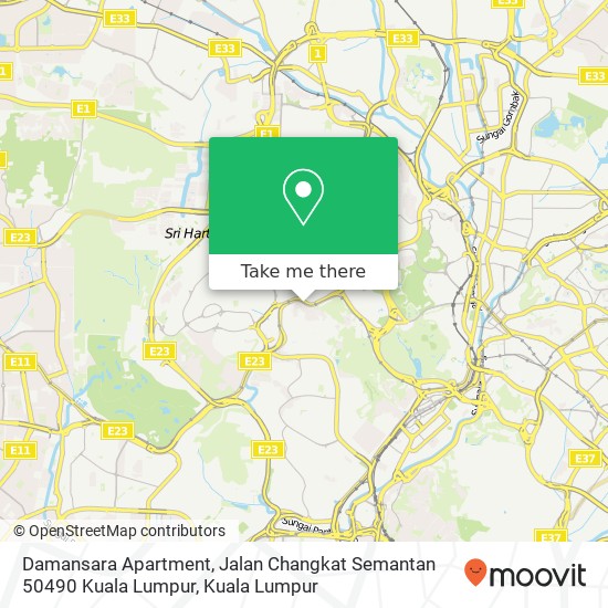 Damansara Apartment, Jalan Changkat Semantan 50490 Kuala Lumpur map