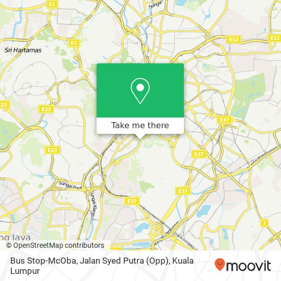 Bus Stop-McOba, Jalan Syed Putra (Opp) map