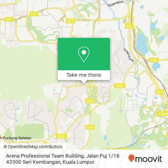 Arena Professional Team Building, Jalan Puj 1 / 18 43300 Seri Kembangan map