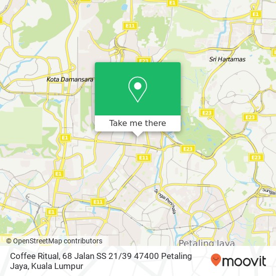 Coffee Ritual, 68 Jalan SS 21 / 39 47400 Petaling Jaya map