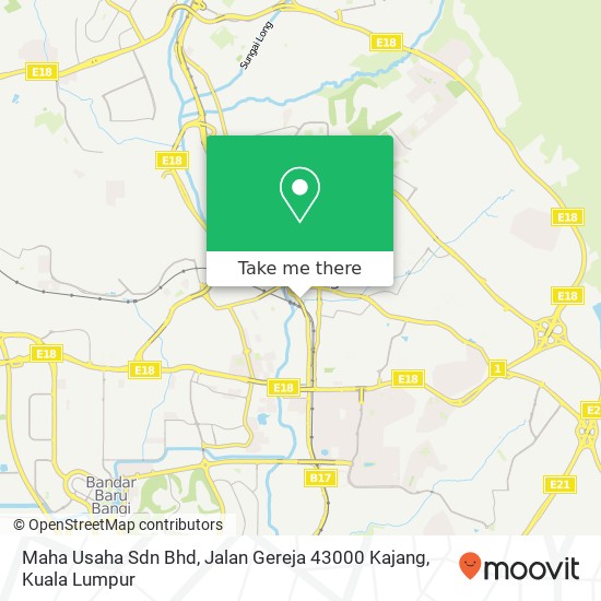 Maha Usaha Sdn Bhd, Jalan Gereja 43000 Kajang map