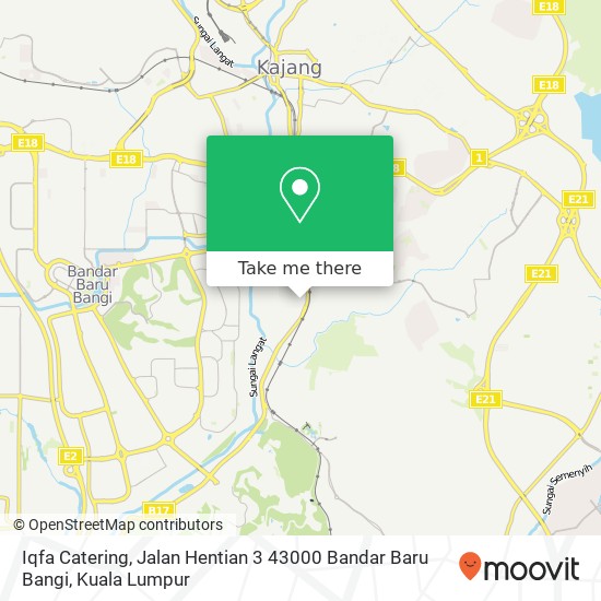 Peta Iqfa Catering, Jalan Hentian 3 43000 Bandar Baru Bangi