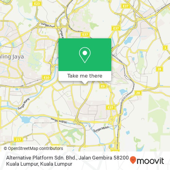 Alternative Platform Sdn. Bhd., Jalan Gembira 58200 Kuala Lumpur map