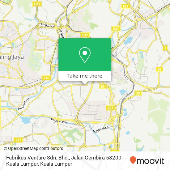 Fabrikus Venture Sdn. Bhd., Jalan Gembira 58200 Kuala Lumpur map