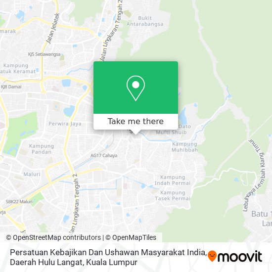 Peta Persatuan Kebajikan Dan Ushawan Masyarakat India, Daerah Hulu Langat