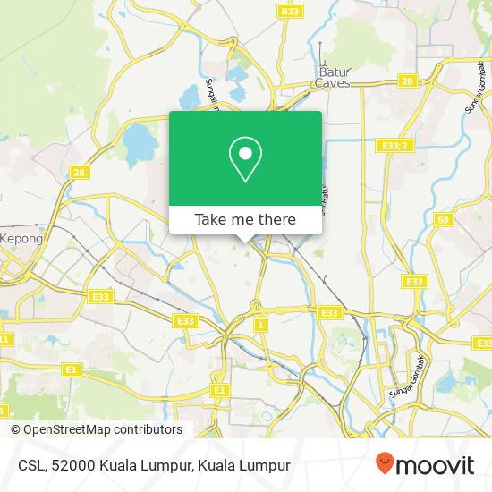 CSL, 52000 Kuala Lumpur map