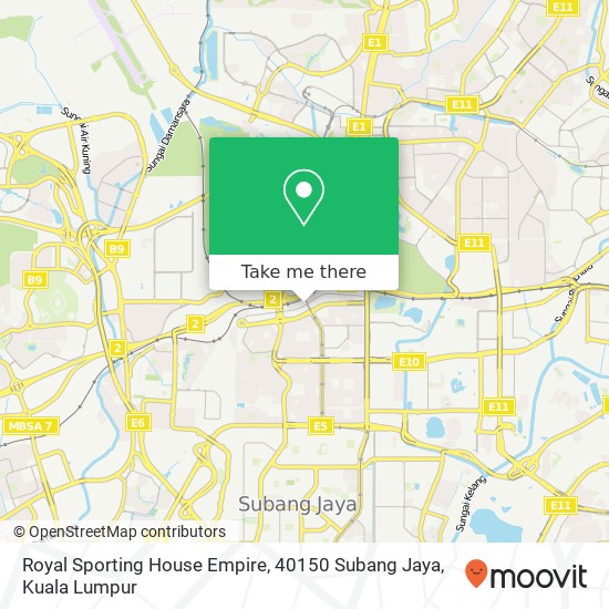 Royal Sporting House Empire, 40150 Subang Jaya map