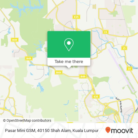 Pasar Mini GSM, 40150 Shah Alam map