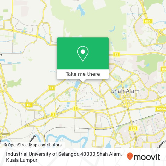 Industrial University of Selangor, 40000 Shah Alam map