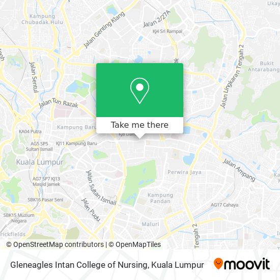 Gleneagles Intan College of Nursing map