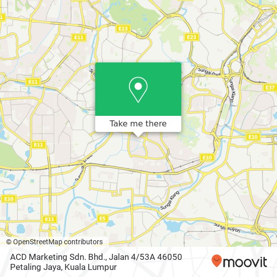 Peta ACD Marketing Sdn. Bhd., Jalan 4 / 53A 46050 Petaling Jaya