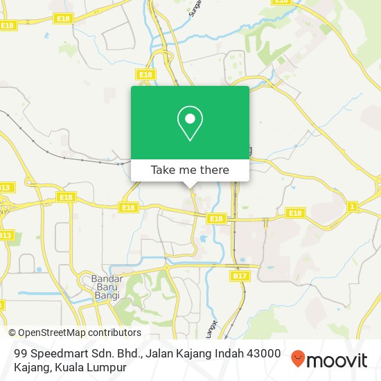 Peta 99 Speedmart Sdn. Bhd., Jalan Kajang Indah 43000 Kajang