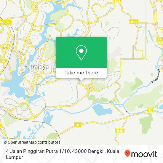 4 Jalan Pinggiran Putra 1 / 10, 43000 Dengkil map