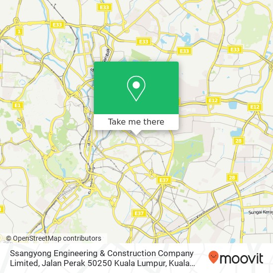 Ssangyong Engineering & Construction Company Limited, Jalan Perak 50250 Kuala Lumpur map
