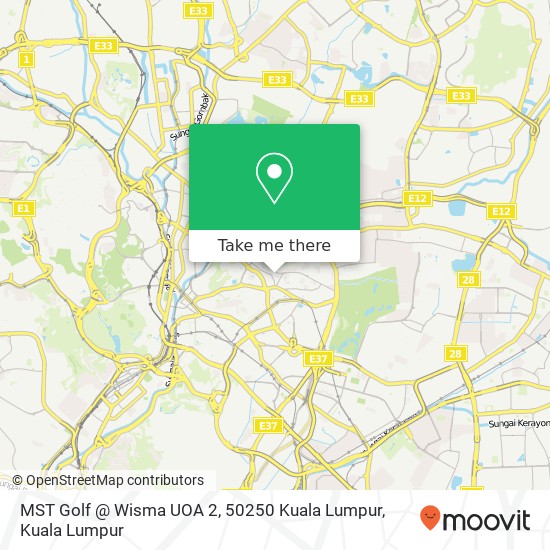 Peta MST Golf @ Wisma UOA 2, 50250 Kuala Lumpur