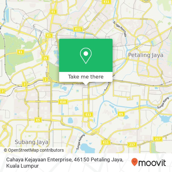 Peta Cahaya Kejayaan Enterprise, 46150 Petaling Jaya