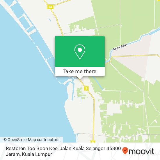 Restoran Too Boon Kee, Jalan Kuala Selangor 45800 Jeram map